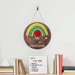 Personalisierte Regenbogen Türschild mit Namen Klassenzimmer Dekoration Lehrer Anerkennung Geschenk zurück zu Schule Geschenk