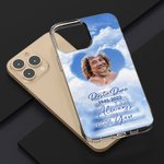 Personalised Heaven Memorial Phone Case Heart-Shaped Photo Phone Case with Name Christmas Memorial Day Gift for Family Member Lover Friend