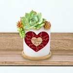 Personalized Multi-style Heart Puzzle Flower Pot Together We Make A Family Gift for Mom or Grandma