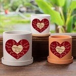 Personalized Multi-style Heart Puzzle Flower Pot Together We Make A Family Gift for Mom or Grandma