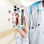 Personalized Nurse Daily Affirmations Clear Cell Phone Case for iPhone with Name Nurse Week Graduation Christmas Birthday Gift for Nurse