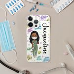 Personalized Nurse Daily Affirmations Clear Cell Phone Case for iPhone with Name Nurse Week Graduation Christmas Birthday Gift for Nurse