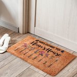 Gepersonaliseerde Geboortebloem Oma's Huis Welkom Deurmat Antislip Duurzaam voor Binnen Buiten Housewarming Cadeau voor Oma Moeder