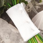 Personalizzato ricamato Monogram Lettera Bouquet di nozze avvolgere con 4 pezzi perla Pin per la sposa Wedding Flower Decor