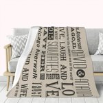 Coperta personalizzata per i ricordi della coppia Coperta per il divano con testo Accessorio per il campeggio Ricordo romantico d'amore Anniversario d