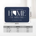 Gepersonaliseerde Amerika Staat Kaart Flanel Huis Deurmat Binnen en Buiten Huis Entree Decor voor Housewarming Bruiloft Thanksgiving