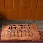 Gepersonaliseerde Geboortebloem Oma's Huis Welkom Deurmat Antislip Duurzaam voor Binnen Buiten Housewarming Cadeau voor Oma Moeder