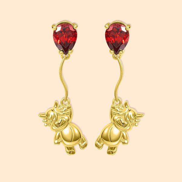 Highland Cow Stud Earrings 925 Sterling Silver