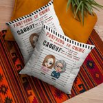 Personalized Partners In Crime If We Get Caught You're Deaf I Don't Speak English Throw Pillow Cover Cushion Birthday Christmas Gift for Besties
