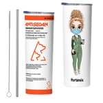 Personalized 20oz Vet Prescription Design Food Grade Stainless Steel Straight Skinny Tumbler with Straw Graduation Gift for Nurse or Doctor