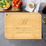 Personalised Wooden Chopping Board Chopping Board with Engraved Name Anniversary Birthday Housewarming Gift for Mother Grandma Cooker