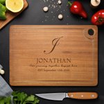 Personalised Wooden Chopping Board Chopping Board with Engraved Name Anniversary Birthday Housewarming Gift for Mother Grandma Cooker