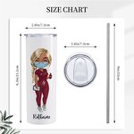 Personalized 20oz Vet Prescription Design Food Grade Stainless Steel Straight Skinny Tumbler with Straw Graduation Gift for Nurse or Doctor