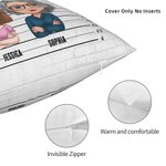 Personalized Partners In Crime If We Get Caught You're Deaf I Don't Speak English Throw Pillow Cover Cushion Birthday Christmas Gift for Besties