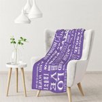 Coperta personalizzata per i ricordi della coppia Coperta per il divano con testo Accessorio per il campeggio Ricordo romantico d'amore Anniversario d