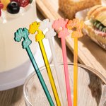 Personalisierte Mehrfarbige Rührstäbe mit Text aus Glänzendem Acryl 10er Set Getränk Cocktail Deko Hochzeit Geburtstag Party Essentials