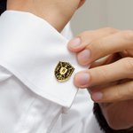 Boutons de Manchette et Pince à Cravate en laiton Personnalisés Accessoires de Costume Vintage Cadeau d'Anniversaire pour Lui