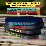 Personalisierte Satz von 3 Pickleball Paddel Rand Guard Aufkleber Pickleball Name Label Aufkleber Geschenk für Pickleball-Liebhaber