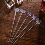 Personalisierte Mehrfarbige Rührstäbe mit Text aus Glänzendem Acryl 10er Set Getränk Cocktail Deko Hochzeit Geburtstag Party Essentials