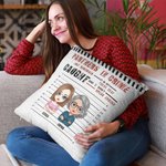 Personalized Partners In Crime If We Get Caught You're Deaf I Don't Speak English Throw Pillow Cover Cushion Birthday Christmas Gift for Besties