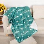 Personalised High-Quality Super Soft Name Family Blanket Birthday Christmas Gift for Kid Family
