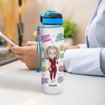 Personalisierte Krankenschwester tägliche Affirmationen 32oz Wasser Tracker Flasche Krankenschwester Graduierung Geschenk Rn Danke Geschenk Krankensch