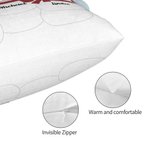 Personalized 1-5 Family Snowmen Cushion Throw Pillow Cover with Names Christmas Thanksgiving Day Home Decor for Farmily