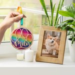 Ornement de Noël personnalisé Rainbow Bridge avec texte et nom gravés Cadeau commémoratif pour l'amoureux des animaux de compagnie