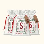 Bolsa de Regalo Personalizada con Nombre e Inicial para Niños Navidad Cumpleaños Fiesta Aniversario