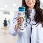 Personalisierte Krankenschwester tägliche Affirmationen 32oz Wasser Tracker Flasche Krankenschwester Graduierung Geschenk Rn Danke Geschenk Krankensch