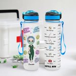 Personalisierte Krankenschwester tägliche Affirmationen 32oz Wasser Tracker Flasche Krankenschwester Graduierung Geschenk Rn Danke Geschenk Krankensch