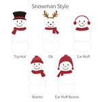 Personalized 1-5 Family Snowmen Cushion Throw Pillow Cover with Names Christmas Thanksgiving Day Home Decor for Farmily