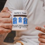 Tazza personalizzata da 11oz/15oz per squadre di calcio Tazza per magliette di calcio Tazza di caffè divertente Regalo di compleanno per papà mamma no