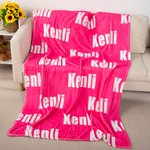 Personalised High-Quality Super Soft Name Family Blanket Birthday Christmas Gift for Kid Family