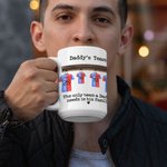 Tazza personalizzata da 11oz/15oz per squadre di calcio Tazza per magliette di calcio Tazza di caffè divertente Regalo di compleanno per papà mamma no