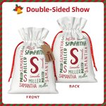 Bolsa de Regalo Personalizada con Nombre e Inicial para Niños Navidad Cumpleaños Fiesta Aniversario