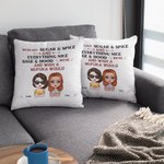 Personalizzato Non Siamo Zucchero e Spezie Tutto Bello Copri Cuscino Cuscino Compleanno Regalo di Natale per Amici Bestie Divano Decor