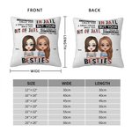 Personalizzato We Are More Than Besties Throw Pillow Cover Cuscino Compleanno Regalo di Natale per Besties Sofa Decor