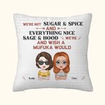 Personalizzato Non Siamo Zucchero e Spezie Tutto Bello Copri Cuscino Cuscino Compleanno Regalo di Natale per Amici Bestie Divano Decor