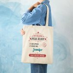 Personalisierte spezielle Lieferung vom Weihnachtsmann Handtasche Retro Name Canvas Tasche wiederverwendbare Einkaufstasche Weihnachten Party Gunst li