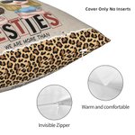 Personalised We Are More Than Besties Throw Pillow Cover Cushion Sofa Decor Birthday Gift for Besties