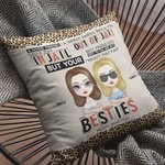 Personalised We Are More Than Besties Throw Pillow Cover Cushion Sofa Decor Birthday Gift for Besties