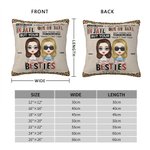 Personalised We Are More Than Besties Throw Pillow Cover Cushion Sofa Decor Birthday Gift for Besties