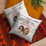 Personalizzato Non Siamo Zucchero e Spezie Tutto Bello Copri Cuscino Cuscino Compleanno Regalo di Natale per Amici Bestie Divano Decor