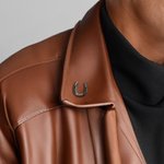 Personalized Horseshoe Lapel Pin with Name Good Luck Charm Hat Accessory Birthday Christmas Gift for Cowboy Horse Lover