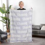 Personalised High-Quality Super Soft Name Family Blanket Birthday Christmas Gift for Kid Family