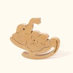 Personalisierte handgefertigte Elefant Mutter und Baby Holzdekoration Gravur mit Namen Weihnachten Geburtstag Muttertag Geschenk für Mama Baby