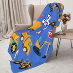 Personifierad filt med namn för bygglastbilar och fordon Bäddsoffa Soffinredning Födelsedagspresent för småbarn