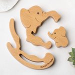 Personalisierte handgefertigte Elefant Mutter und Baby Holzdekoration Gravur mit Namen Weihnachten Geburtstag Muttertag Geschenk für Mama Baby