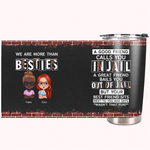 Henkilökohtainen Olemme enemmän kuin Besties 20oz ruostumattomasta teräksestä Tumbler päivittäiseen käyttöön Joululahja Syntymäpäivälahja parhaalle ystävälle
